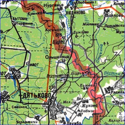 carte de Oblast de Smolensk