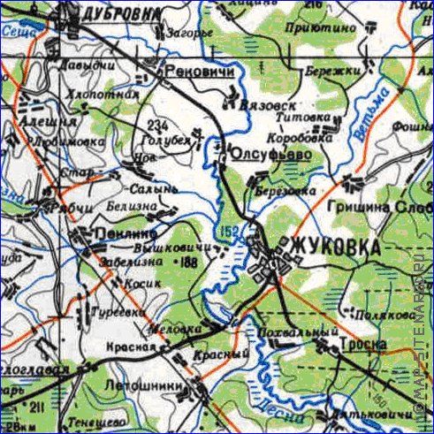 carte de Oblast de Smolensk