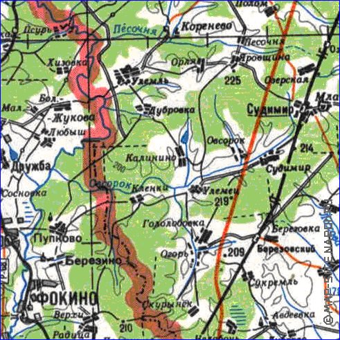 carte de Oblast de Smolensk