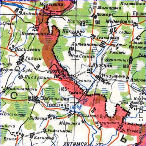 carte de Oblast de Smolensk