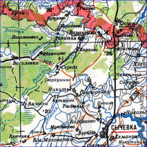 carte de Oblast de Smolensk