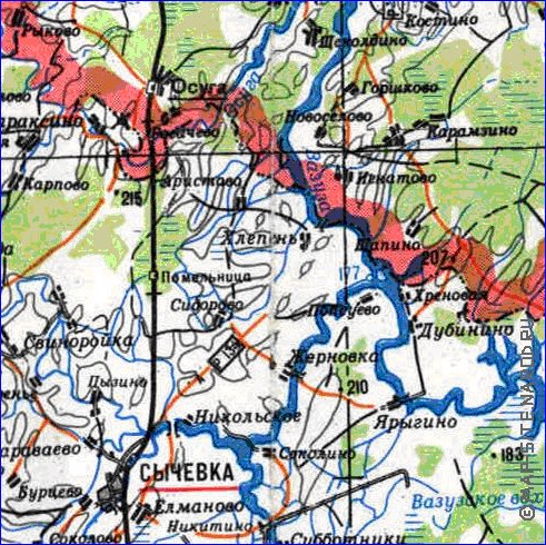 carte de Oblast de Smolensk