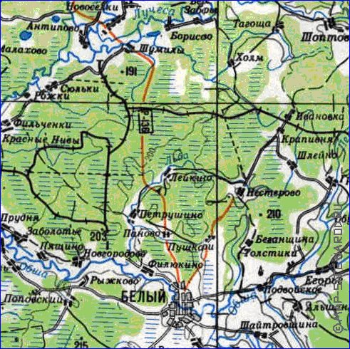 carte de Oblast de Smolensk