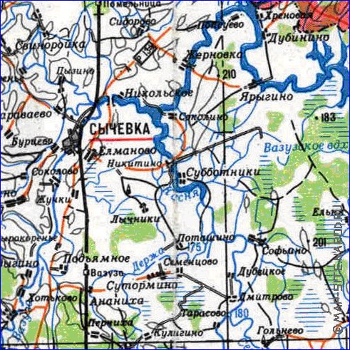 carte de Oblast de Smolensk