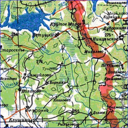 carte de Oblast de Smolensk