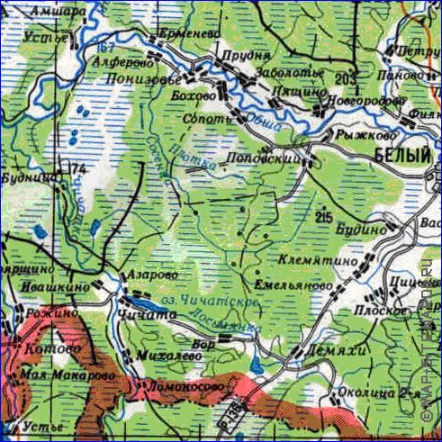 carte de Oblast de Smolensk