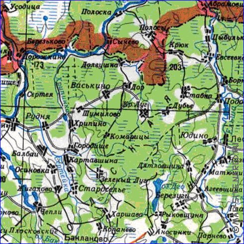 carte de Oblast de Smolensk