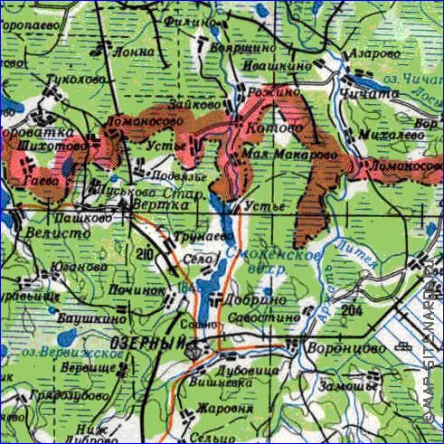 carte de Oblast de Smolensk