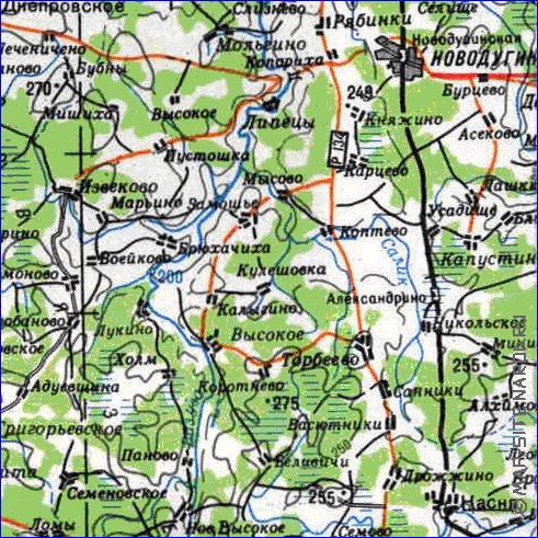 carte de Oblast de Smolensk