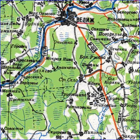 carte de Oblast de Smolensk