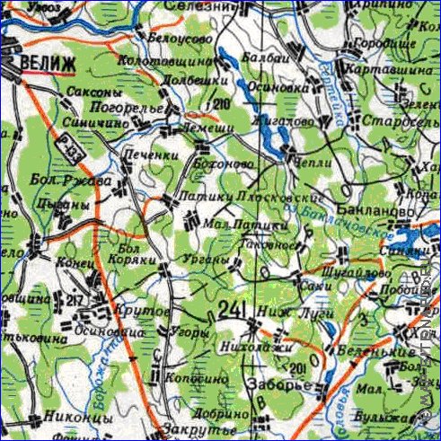 carte de Oblast de Smolensk