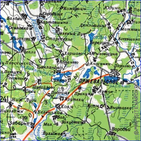 carte de Oblast de Smolensk