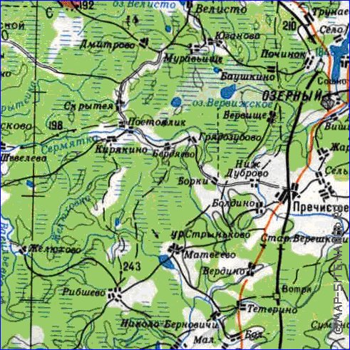 carte de Oblast de Smolensk