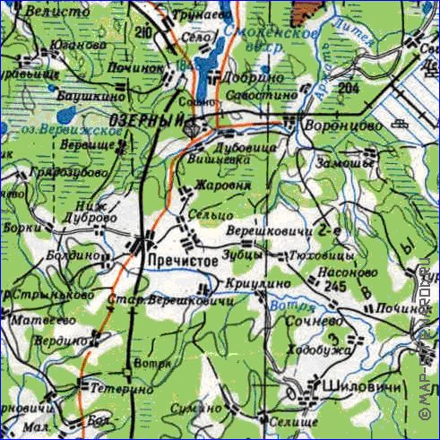 Починок смоленская область карта