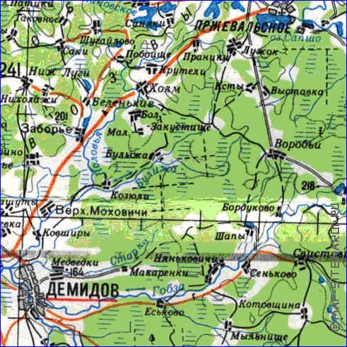 carte de Oblast de Smolensk