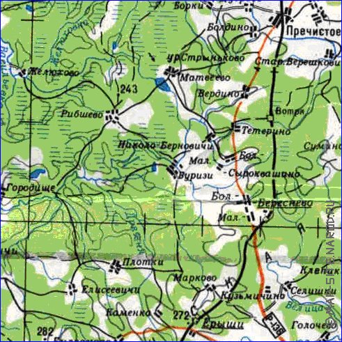 carte de Oblast de Smolensk