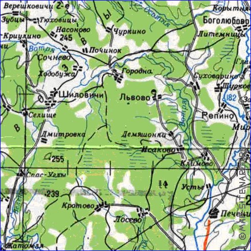 carte de Oblast de Smolensk