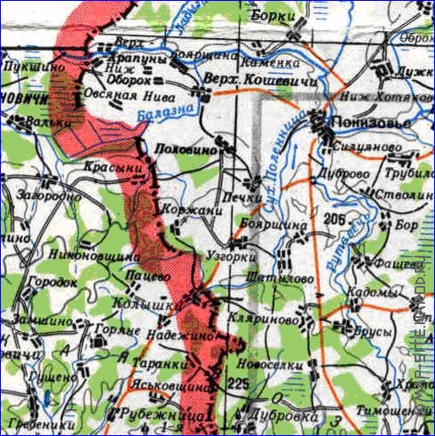 carte de Oblast de Smolensk