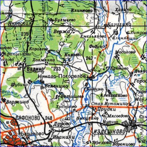 carte de Oblast de Smolensk