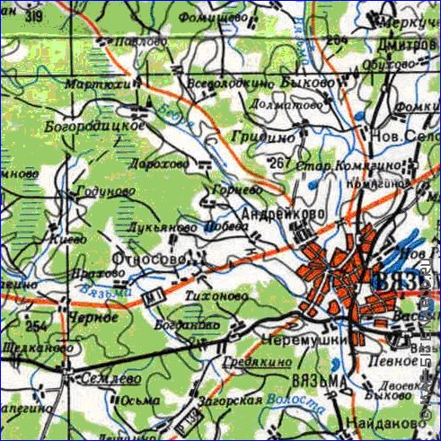 carte de Oblast de Smolensk