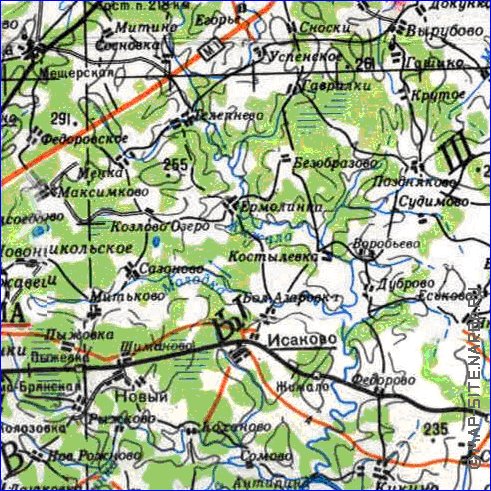 carte de Oblast de Smolensk