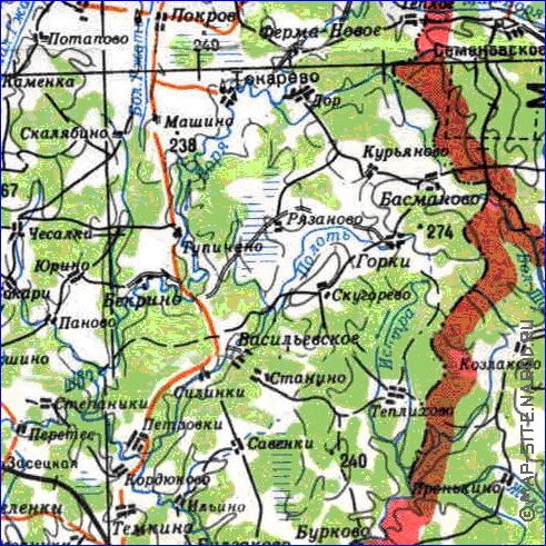 carte de Oblast de Smolensk