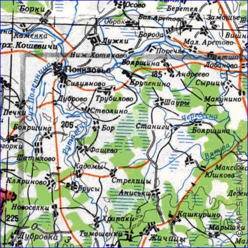 carte de Oblast de Smolensk