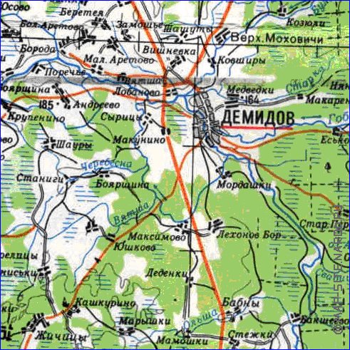 carte de Oblast de Smolensk