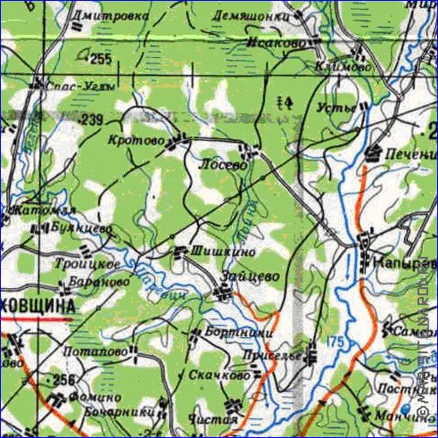 carte de Oblast de Smolensk