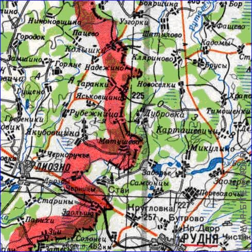 carte de Oblast de Smolensk