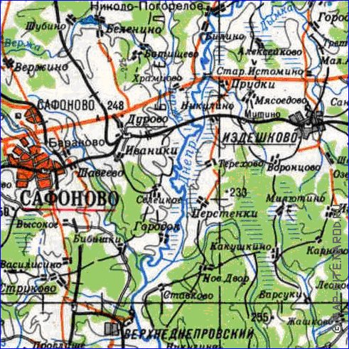 carte de Oblast de Smolensk