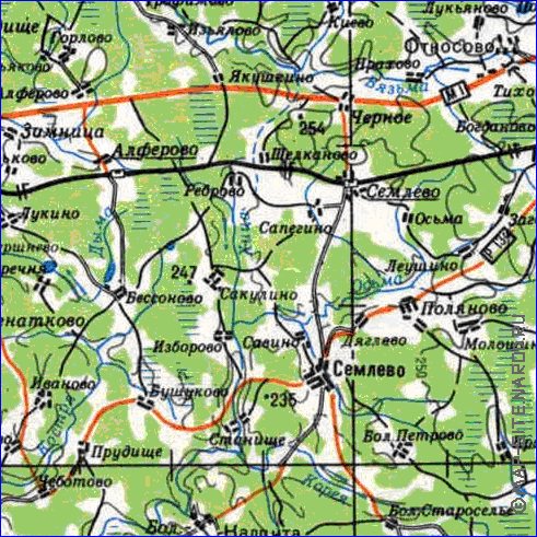 carte de Oblast de Smolensk