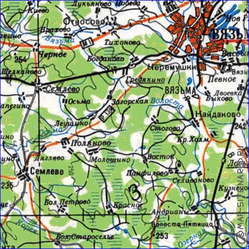 carte de Oblast de Smolensk