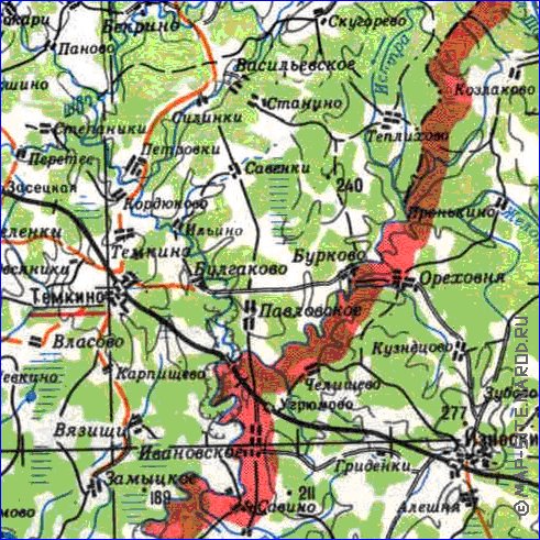 carte de Oblast de Smolensk