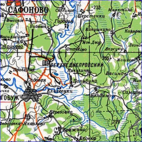 carte de Oblast de Smolensk