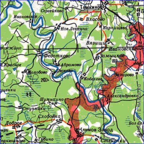 carte de Oblast de Smolensk