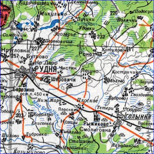 carte de Oblast de Smolensk