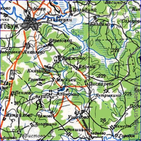 carte de Oblast de Smolensk