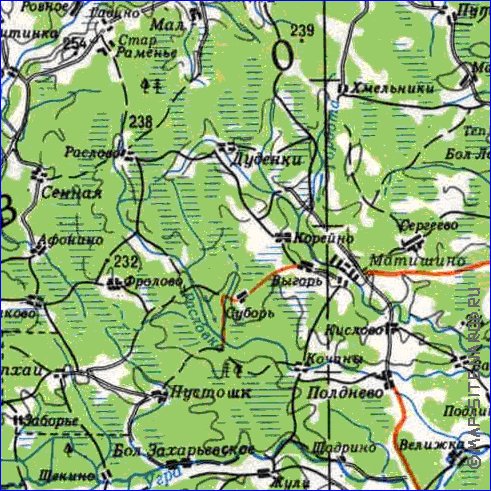 carte de Oblast de Smolensk