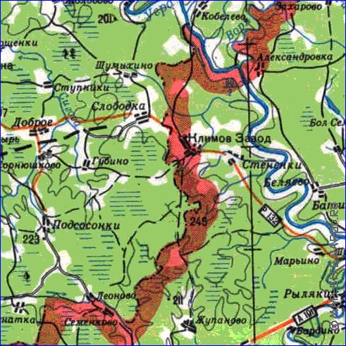 carte de Oblast de Smolensk