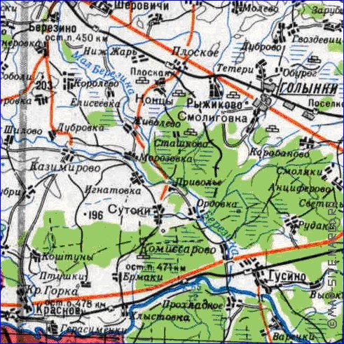 carte de Oblast de Smolensk