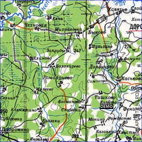 mapa de Oblast de Smolensk