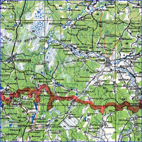 carte de Oblast de Smolensk