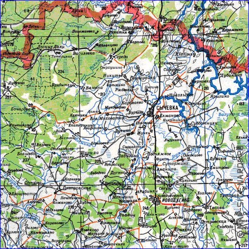 carte de Oblast de Smolensk