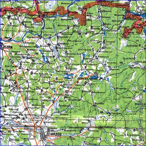 carte de Oblast de Smolensk