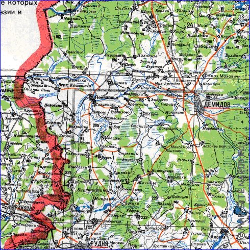 carte de Oblast de Smolensk