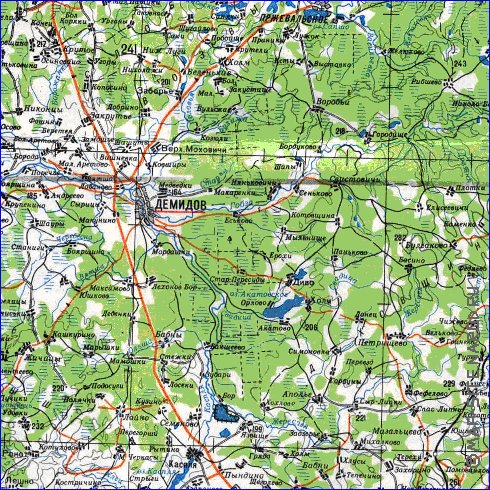 carte de Oblast de Smolensk