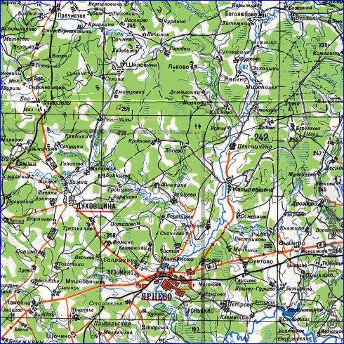 carte de Oblast de Smolensk