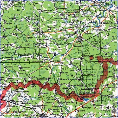 carte de Oblast de Smolensk