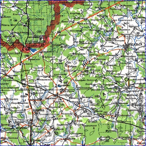 carte de Oblast de Smolensk